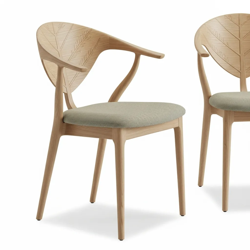 Elegante naturinspirerede spisebordsstole